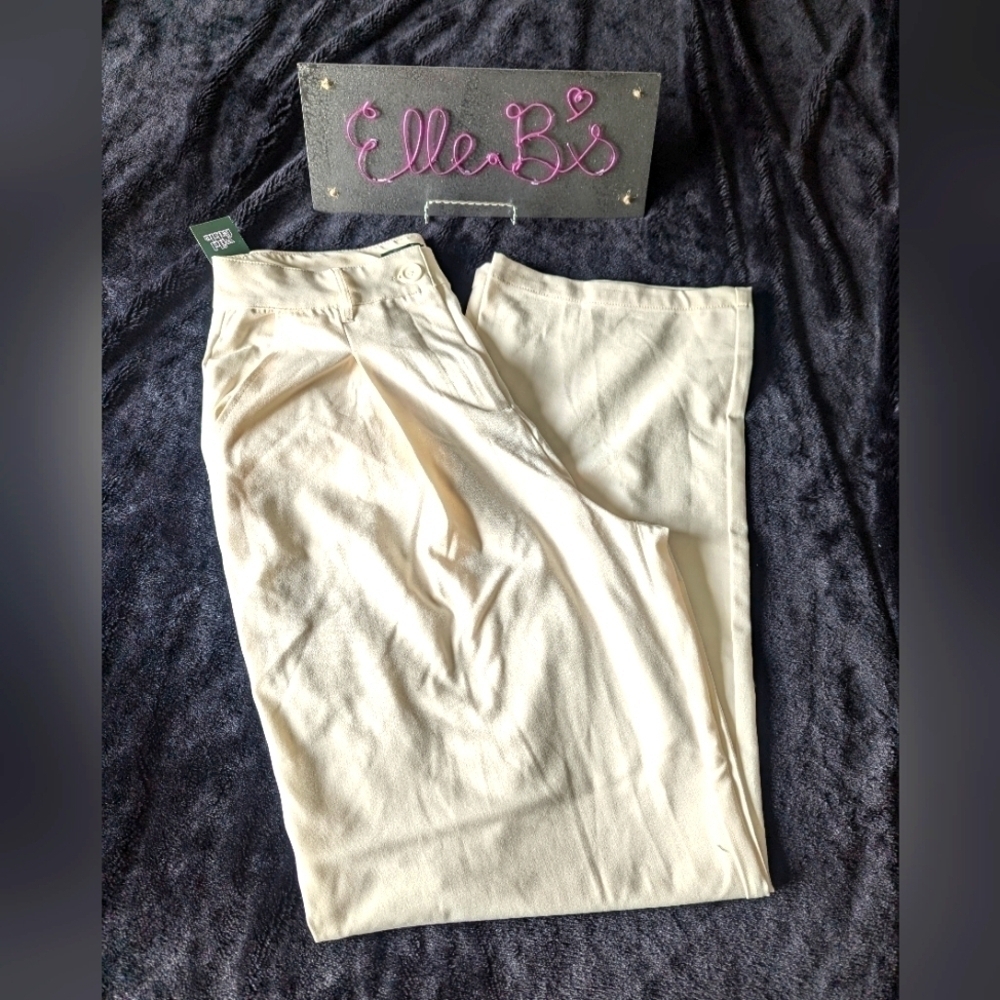 NWT Wild Fable Off White High Rise Wide Leg Trouser Pants 14